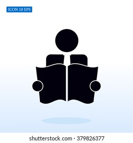 Book Reader Sign Icon