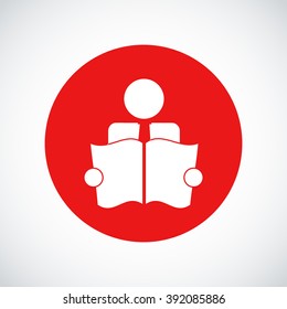 Book Reader Sign Icon