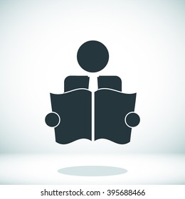 Book Reader Sign Icon
