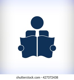 Book Reader Sign Icon
