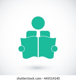 Book Reader Sign Icon