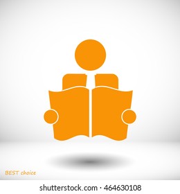 Book Reader Sign Icon