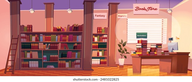 Book readers concept illustration with hands holding books. Template for public library, vector poster or banner