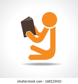 Book reading concept stock vector