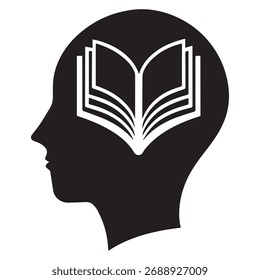 Buchlesekonzept, Vektor mit weißem Hintergrund