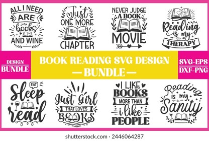 Book Reading  Design bundle Quotes