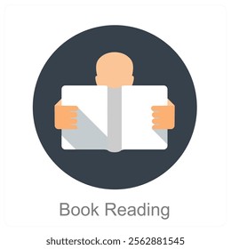 Book Reading and education icon concept