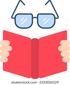 Buch Lesen des Symbolbildes. Geeignet für mobile Anwendungen.