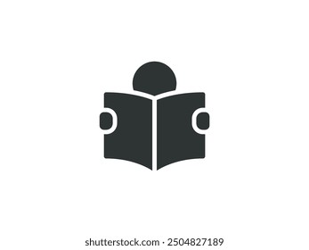 Book Reading Icon. reading book or learning icons. Reader symbol, education icons.