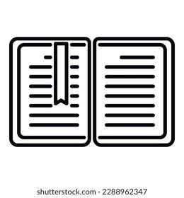 Book reading icon outline vector. Campus education. Study life