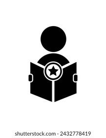 book reading icon, vector best flat icon.