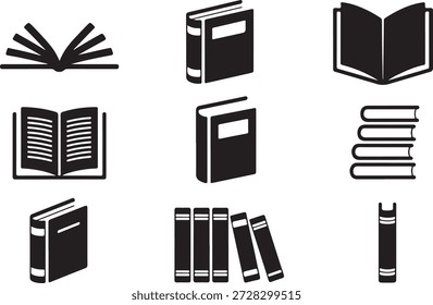 Coleção de ícones de livro e leitura