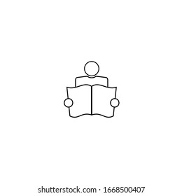 iconos de lectura de libros - aprendizaje de lectura - iconos vectoriales para estudiantes