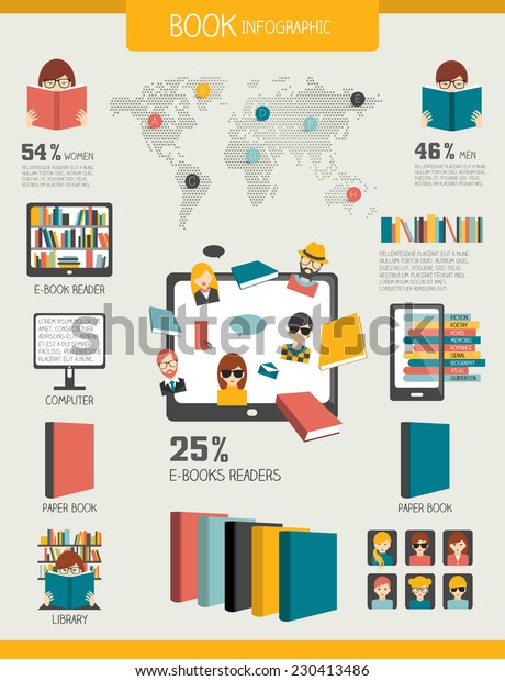 book-reading-infographics-flat-vector-60