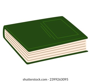 Book for reading. Literature, dictionaries, encyclopedias, planners with bookmarks. Textbook for education. Colored flat vector illustration isolated on white background