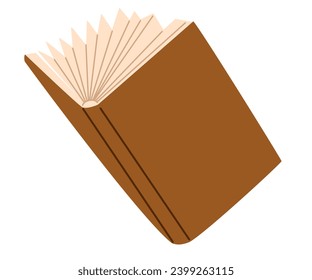 Book for reading. Literature, dictionaries, encyclopedias, planners with bookmarks. Textbook for education. Colored flat vector illustration isolated on white background