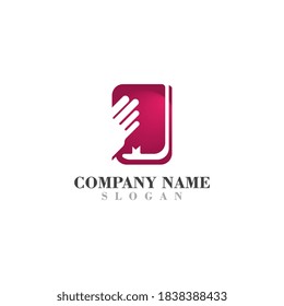 Diseño de la plantilla de inspiración para logotipos de lectura de libros