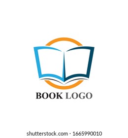 Book reading logo and symbol vector