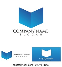 book reading logo and symbol vector
