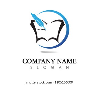 Book reading logo and symbols template icons app
