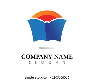 Book reading logo and symbols template icons app