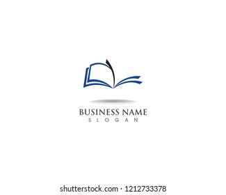 Book reading logo and symbols template icons app