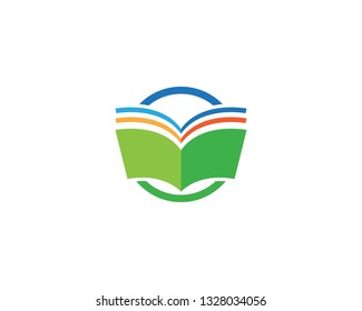 Book reading logo and symbols template icons app