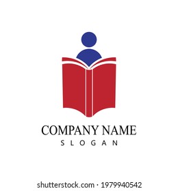 Book reading logo and symbols template icons app