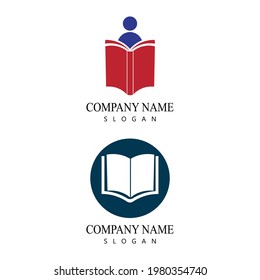 Book reading logo and symbols template icons app