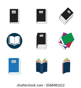 Book reading logo and symbols template icons app