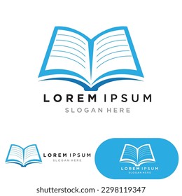 Book reading logo and symbols template icons app