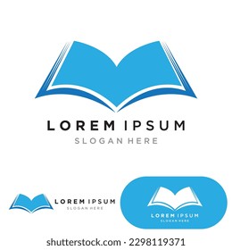 Book reading logo and symbols template icons app