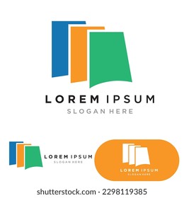 Book reading logo and symbols template icons app