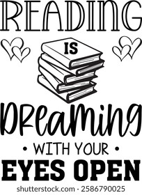 Book Reading T-shirt design graphic
