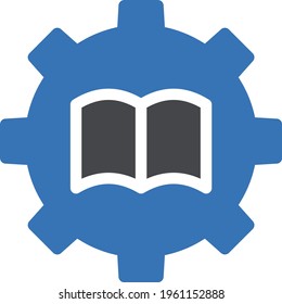 book reading vector glyph colour icon