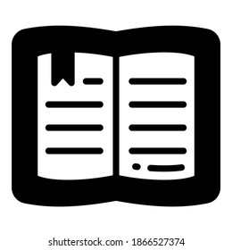 Vektorsymbol für Bücherlesen, Symbol für Schule und Bildung