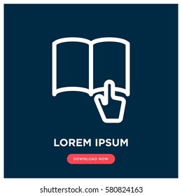 Book reading vector icon