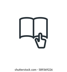 Book reading vector icon