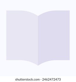 Book Reading Vector Icon, Open Book, Flat Style Isolated Vector Icon.