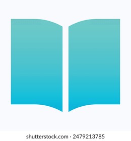 Book Reading Vector Icon, Open Book, Isolated Gradient Vector Icon.