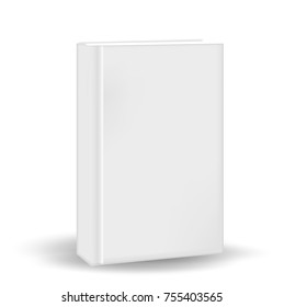 Book in a realistic, 3D style. Mock-up for your design. Isolated on white background. Vector illustration.