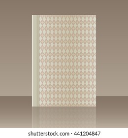 Book. Realistic image of the object with reflection