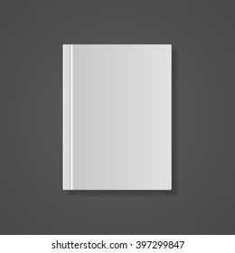 Book with realistic shadow on  a gray background