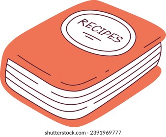 Book With Recipes Vector Illustration