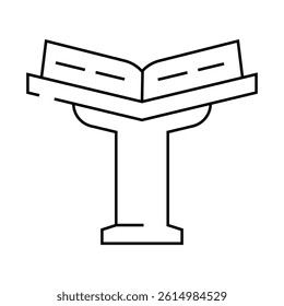 book for recommendations line icon vector. book for recommendations sign. isolated contour symbol black illustration