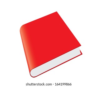 Book red on white background
