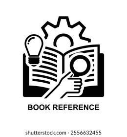 book reference icon isolated on background vector illustration.