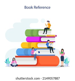 book reference vector concept, library, literature, education, idea, brainstorming.