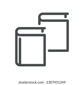 Book related icon outline and linear vector.