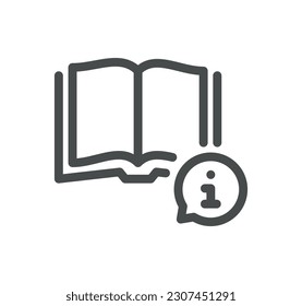 Book related icon outline and linear vector.